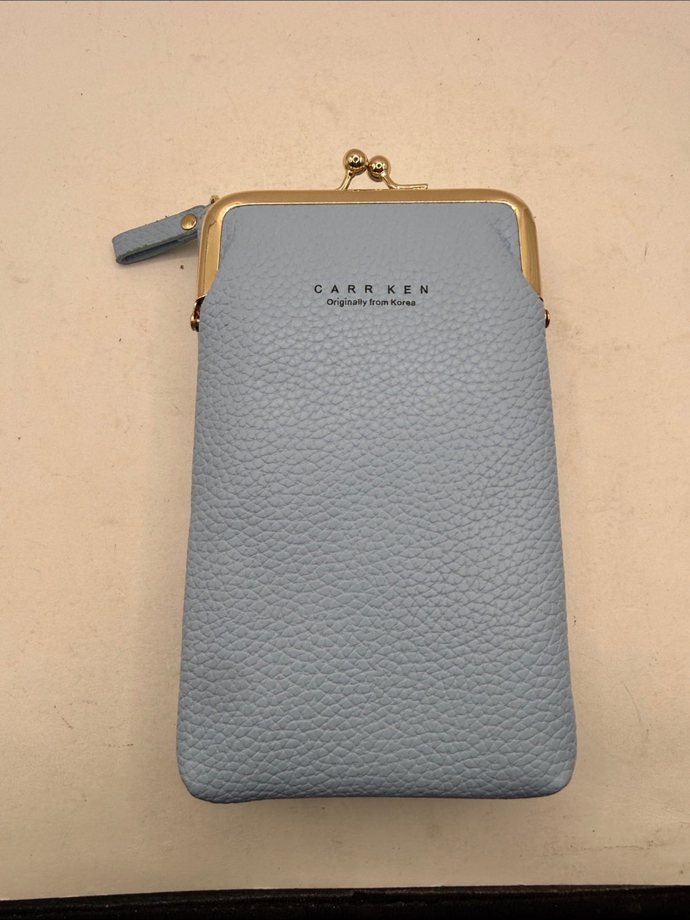 NWOT Carr Ken Crossbody Purse Bag Wallet Clutch Phone Blue Kiss Lock Convertible - Picture 11 of 14